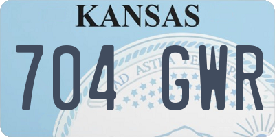 KS license plate 704GWR