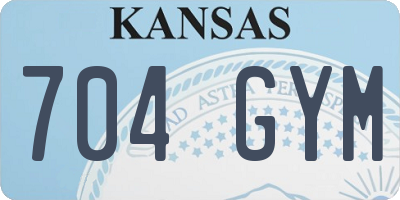 KS license plate 704GYM