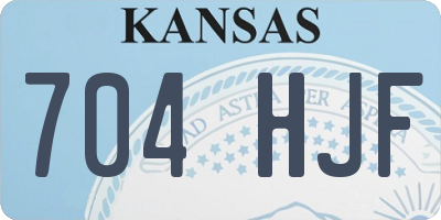 KS license plate 704HJF