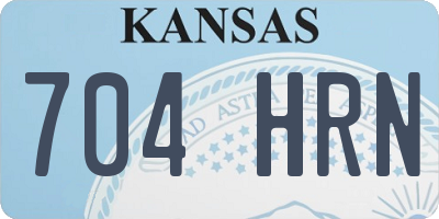 KS license plate 704HRN