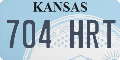 KS license plate 704HRT