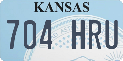 KS license plate 704HRU
