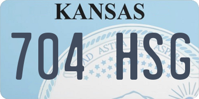 KS license plate 704HSG