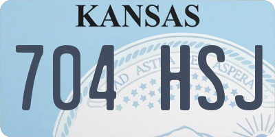 KS license plate 704HSJ