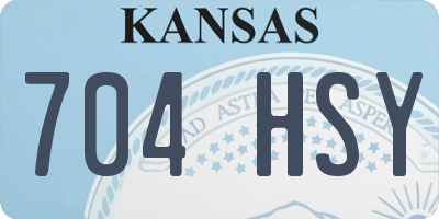 KS license plate 704HSY