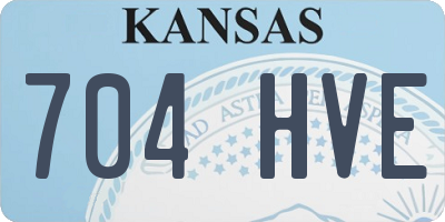 KS license plate 704HVE