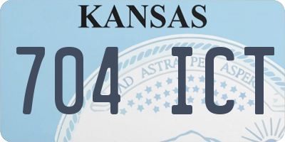 KS license plate 704ICT