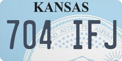 KS license plate 704IFJ