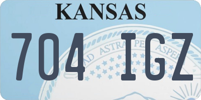 KS license plate 704IGZ