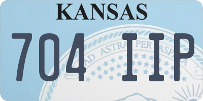 KS license plate 704IIP