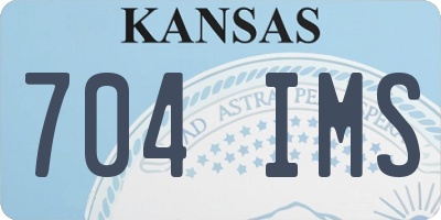 KS license plate 704IMS