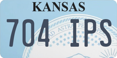 KS license plate 704IPS