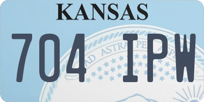 KS license plate 704IPW