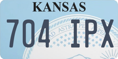 KS license plate 704IPX