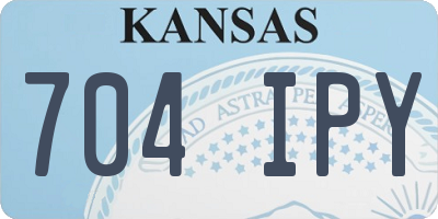 KS license plate 704IPY