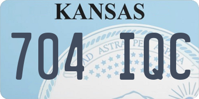 KS license plate 704IQC