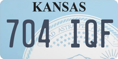 KS license plate 704IQF