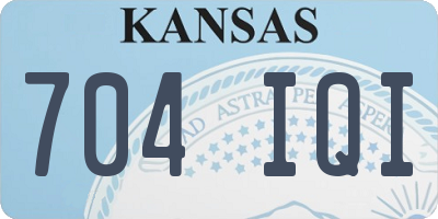 KS license plate 704IQI