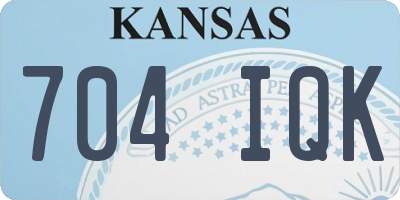 KS license plate 704IQK