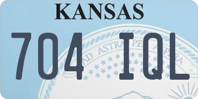 KS license plate 704IQL