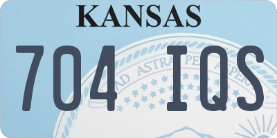 KS license plate 704IQS