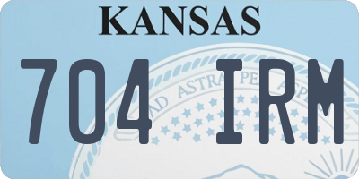 KS license plate 704IRM