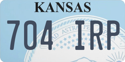 KS license plate 704IRP