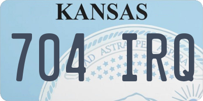 KS license plate 704IRQ