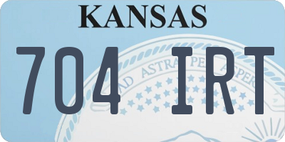 KS license plate 704IRT