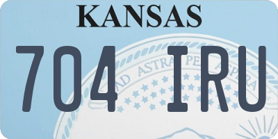 KS license plate 704IRU
