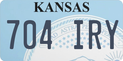KS license plate 704IRY