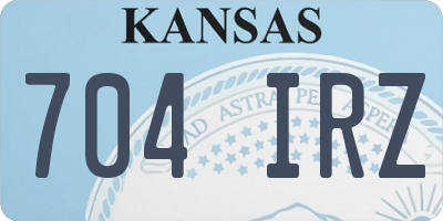KS license plate 704IRZ
