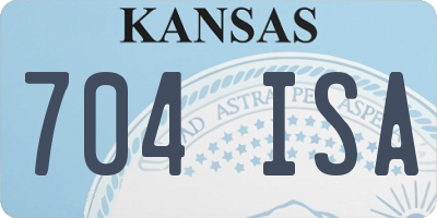 KS license plate 704ISA