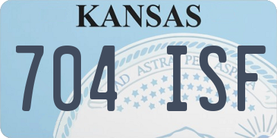 KS license plate 704ISF