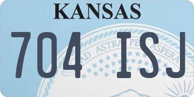 KS license plate 704ISJ