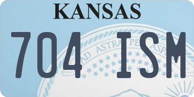 KS license plate 704ISM