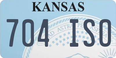 KS license plate 704ISO