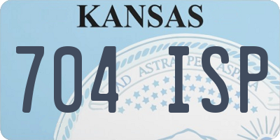 KS license plate 704ISP