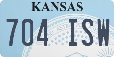 KS license plate 704ISW