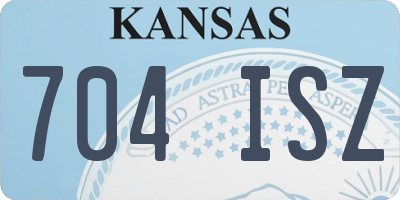 KS license plate 704ISZ