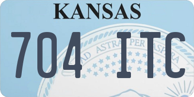 KS license plate 704ITC