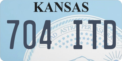 KS license plate 704ITD