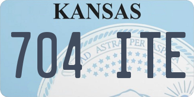 KS license plate 704ITE