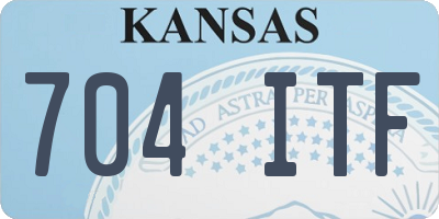 KS license plate 704ITF
