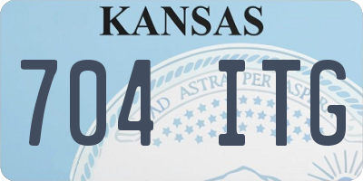 KS license plate 704ITG