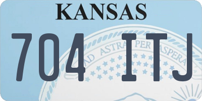 KS license plate 704ITJ
