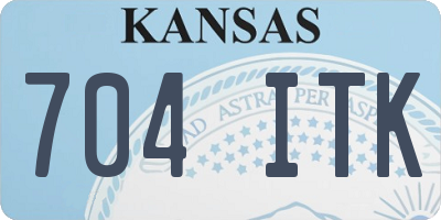 KS license plate 704ITK