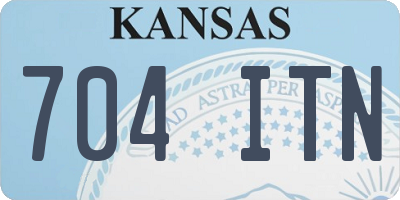 KS license plate 704ITN