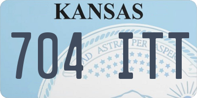 KS license plate 704ITT