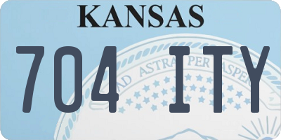 KS license plate 704ITY